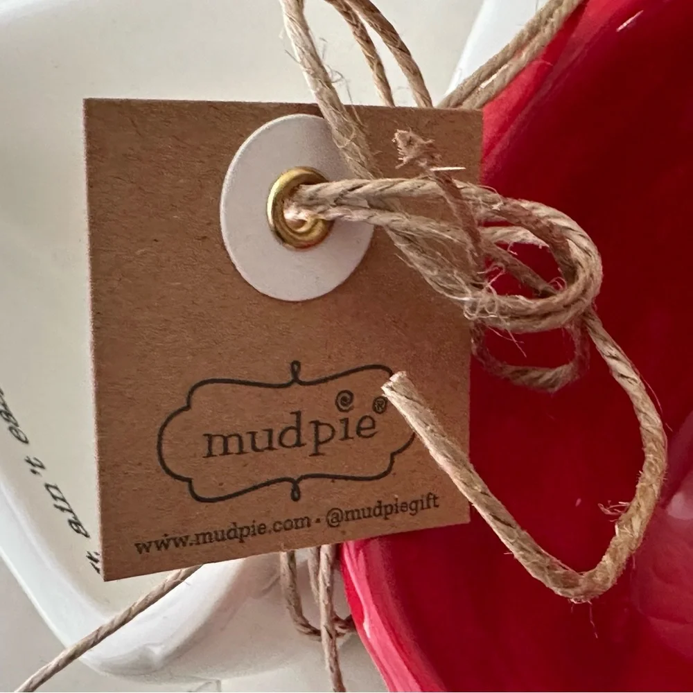 Mud Pie Fiesta Dip Bowl Set hand-painted ceramic triple tidbit dish